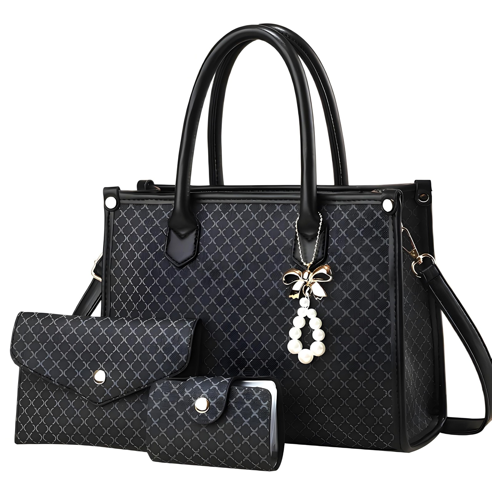 3pcs Purses and Handbags Set for Women, Top-Handle Tote, Satchel Shoulder Bag