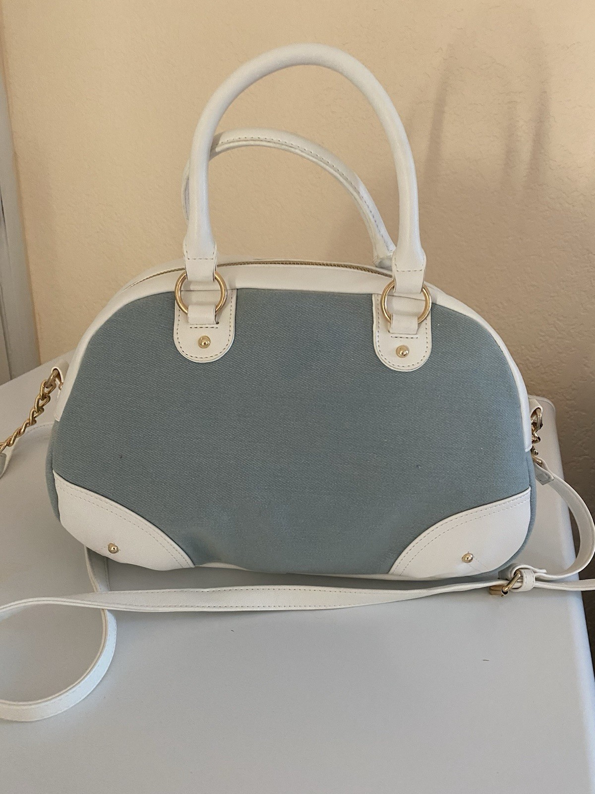 Volso Shoulder Bag Juicy Lt Blanco Con Verde Agua New