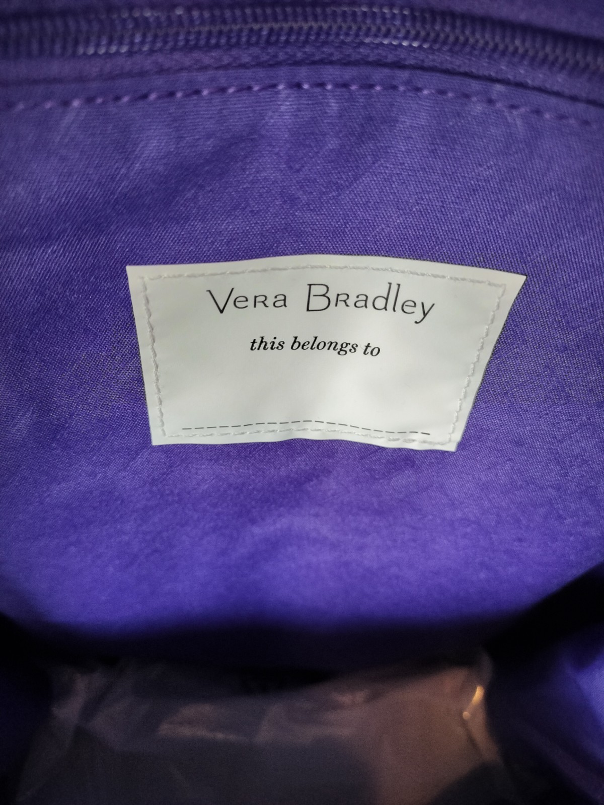 Vera Bradley Essential Large Backpack Tote Wild Roses Purple / New With Tags
