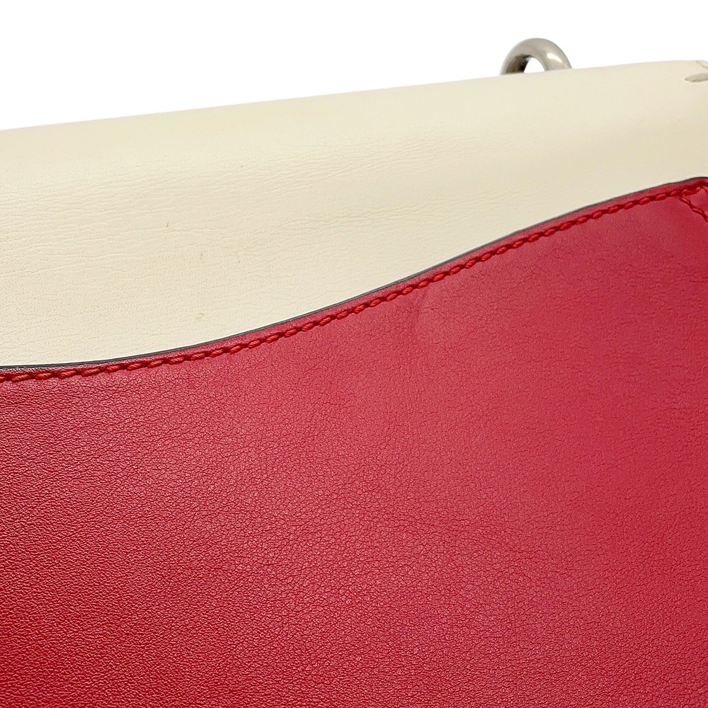 GUCCI Dionysus ChainShoulder Bag Leather White/Blue/Red 403348