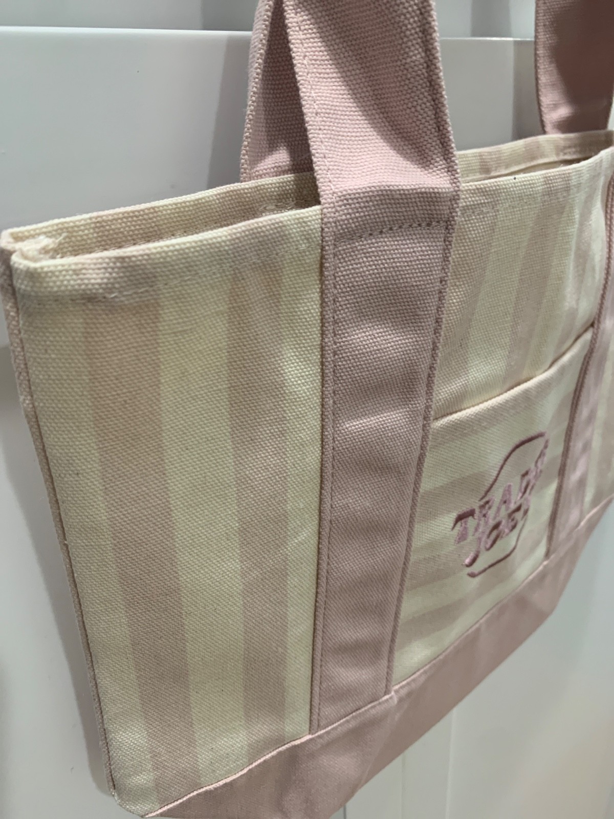 Authentic Trader Joe’s Striped Mini Tote Bag