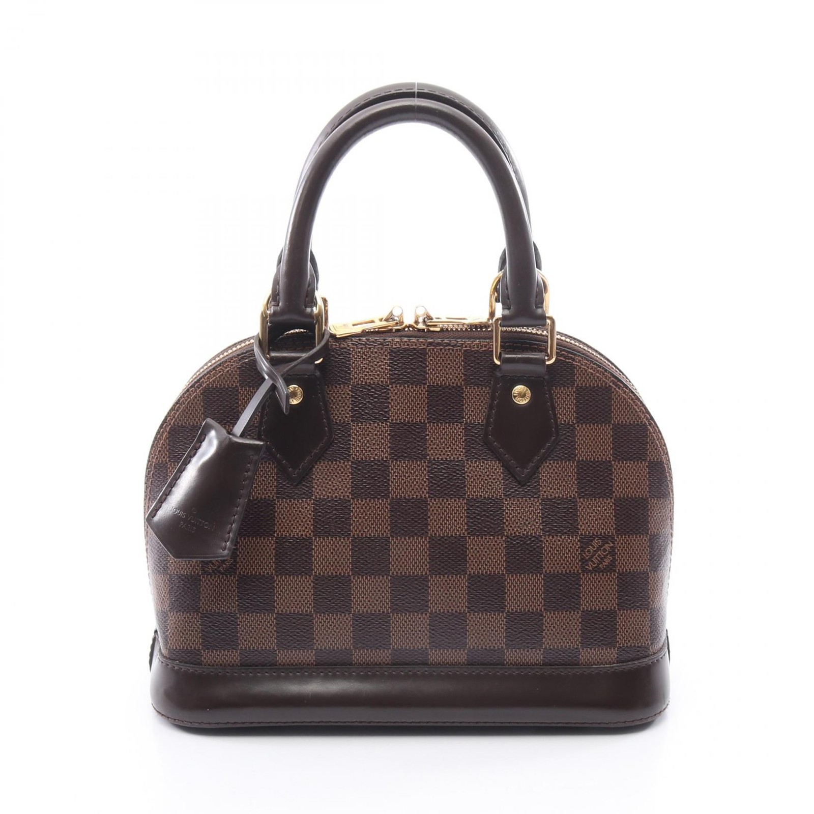 LOUIS VUITTON Alma BB Handbag N41221 Damier canvas Brown Ebene Used Women LV