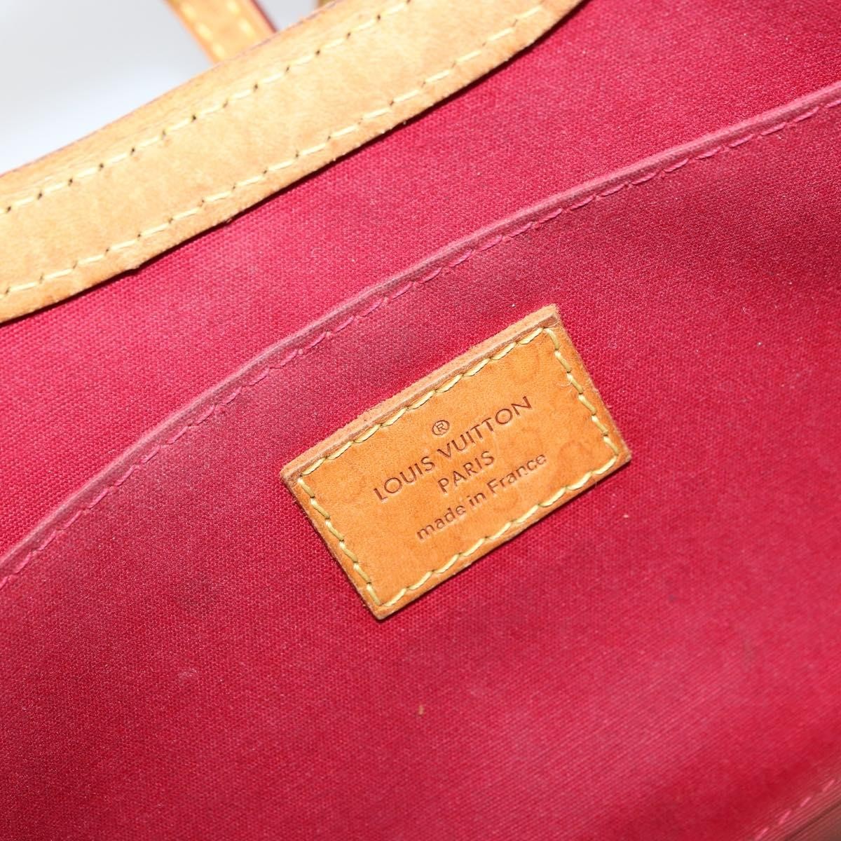 LOUIS VUITTON Vernis Roxbury Drive Bag 2way Pomme D’amour M91987 LV Auth 162085