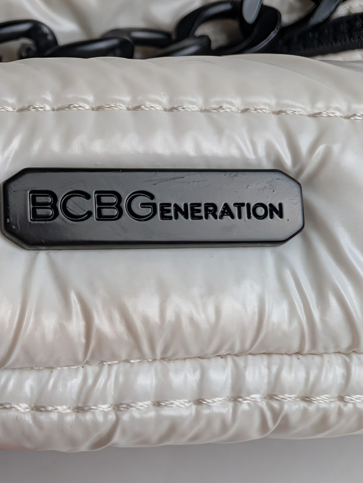 BCBG Generation White Quilted Three-in-One Convertible Belt Sling Shoulder Bag