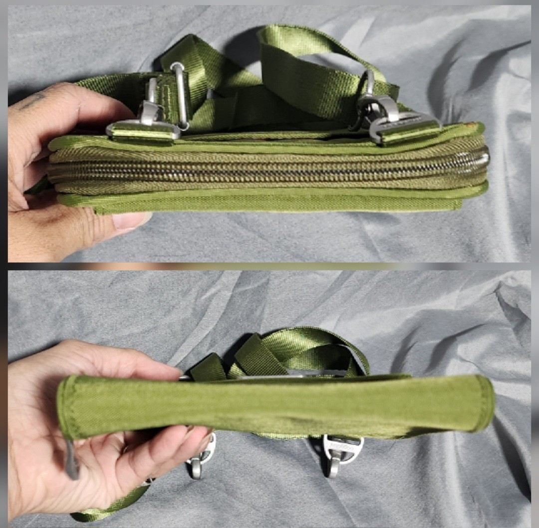 NWOT Baggallini RFID Blocking Moss Green Nylon Crossbody Purse