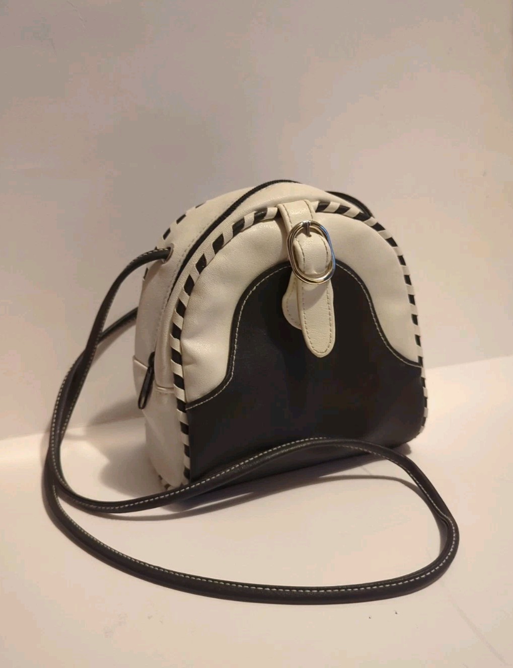 Moda Attiva Small Black And White Crossbody Purse Bag