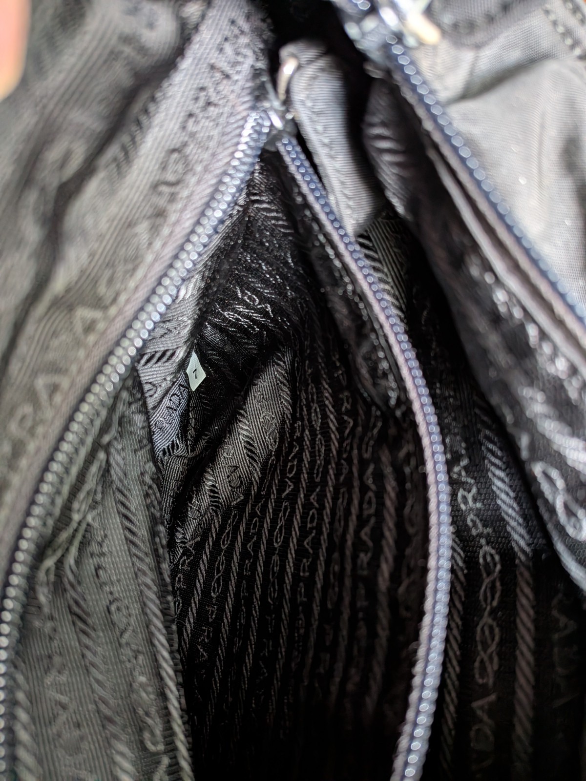 PRADA Tessuto Black Nylon Tote Bag Vintage Triangle Logo Handbag Italy