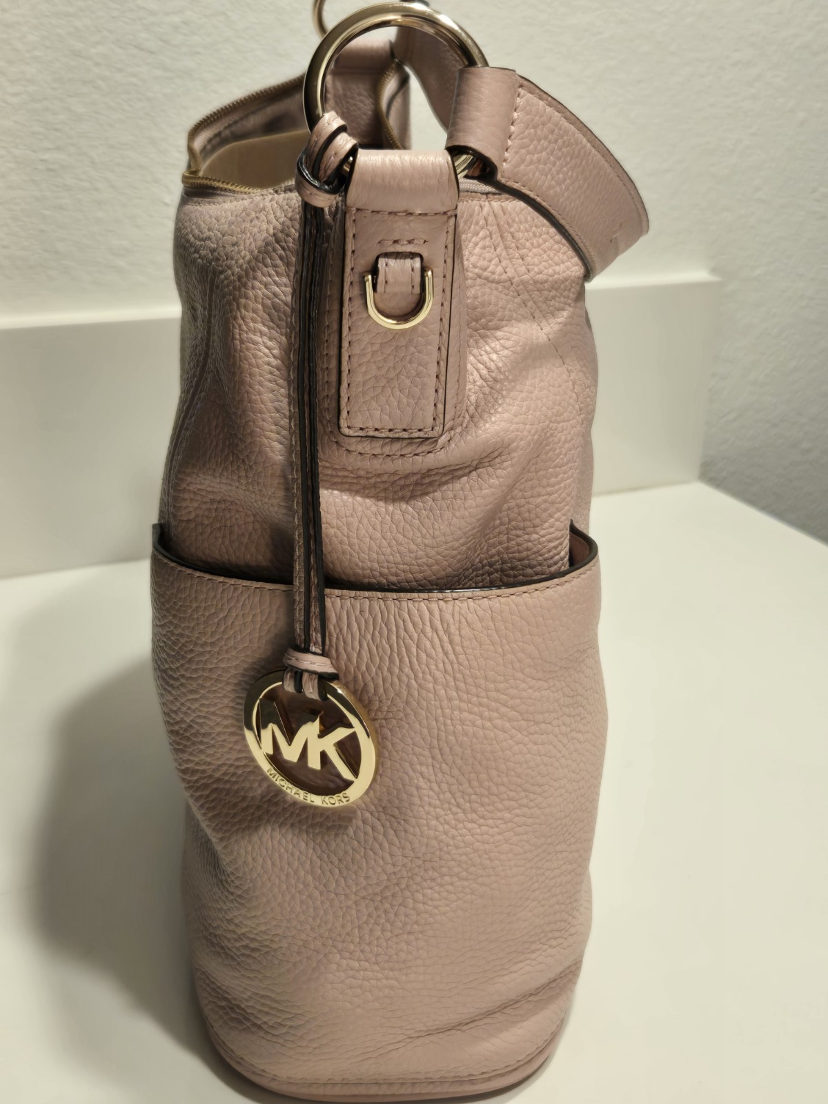 Michael Kors Jet Set Travel Large Shoulder Tote Powder Blush Leather