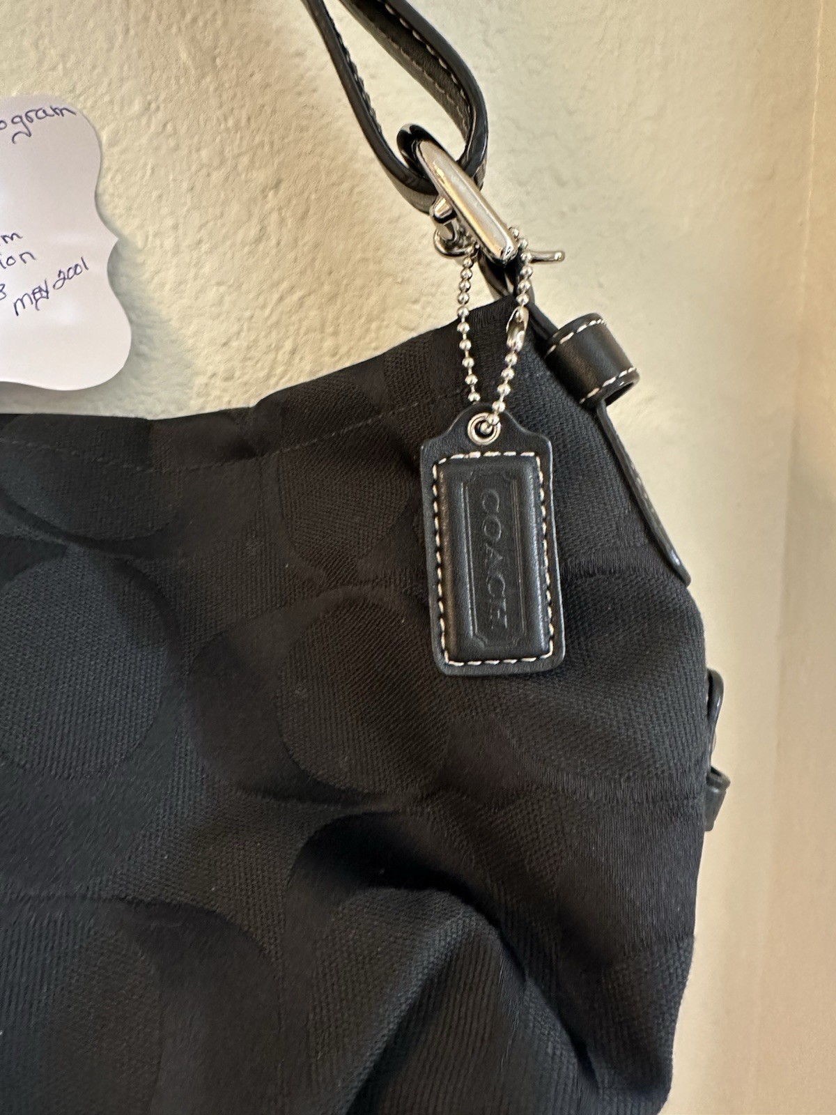 Coach Signature Black Small Baguette Y2K #E1194-F15068
