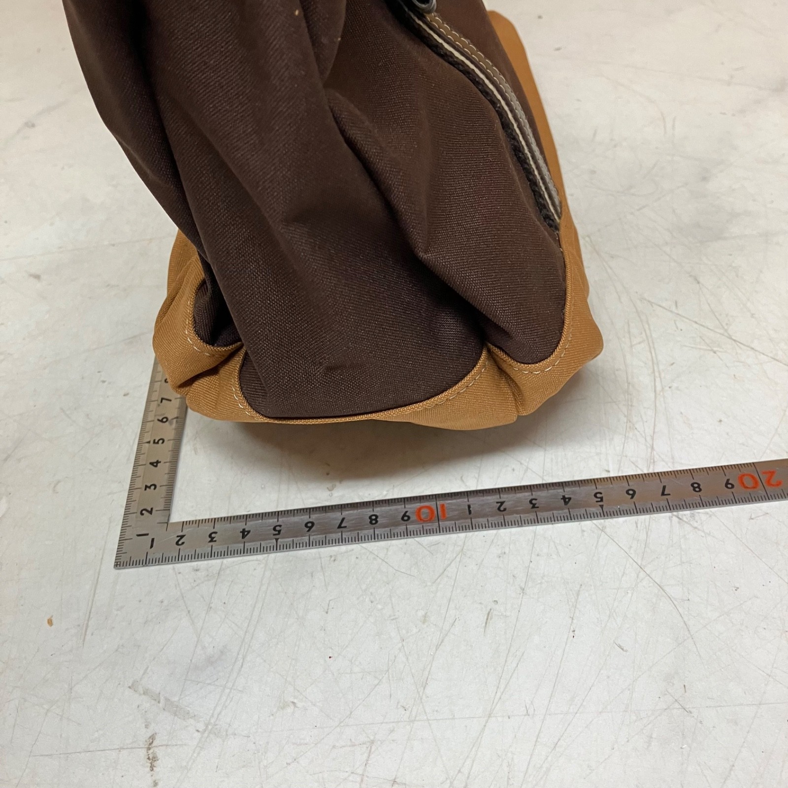 PERSON’S Canvas Tote Bag Brown Shoulder Handbag Casual Used Made in China Japan