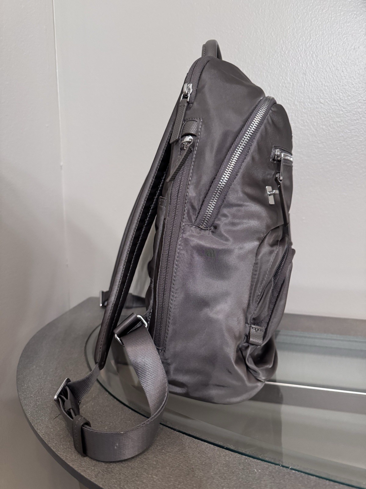 Tumi Voyageur Hilden Nylon Laptop Backpack – Zinc / Silver Hardware (196301ZNC)