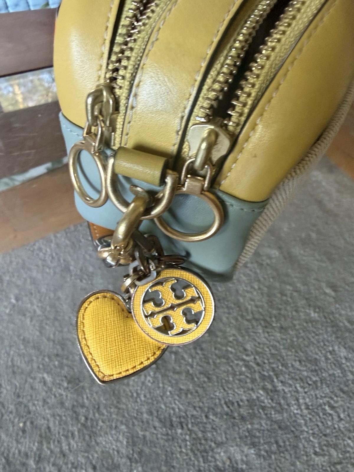 Tory Burch Women’s Perry Bombe Print Double Zip Mini Bag in Colorblock