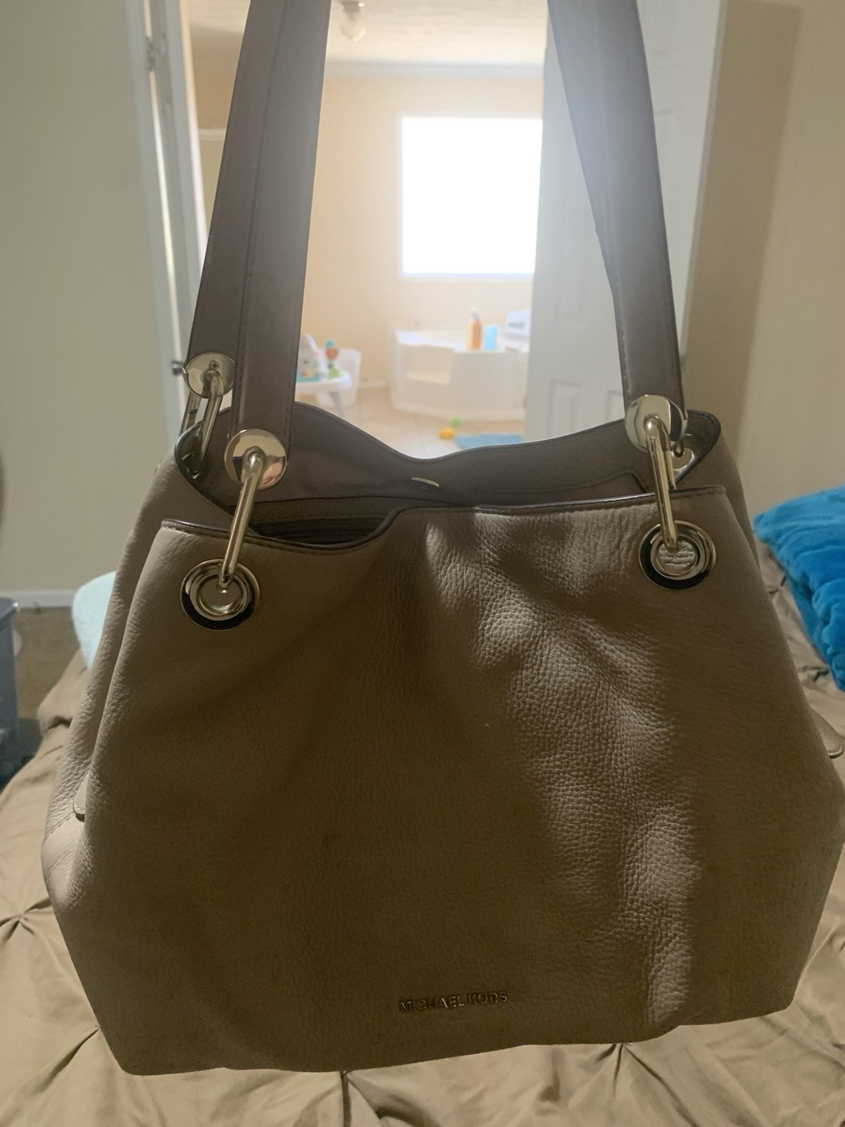 Michael Kors Real Leather Brown Purse Shoulder Bag