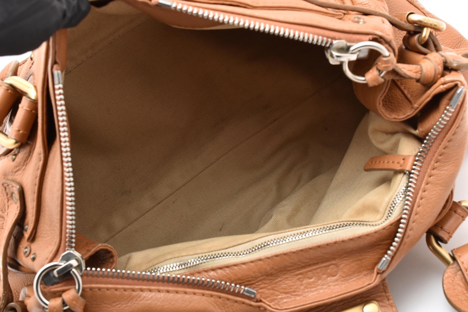 Chloe Paddington Hand Bag Purse Brown Leather Shoulder Authentic