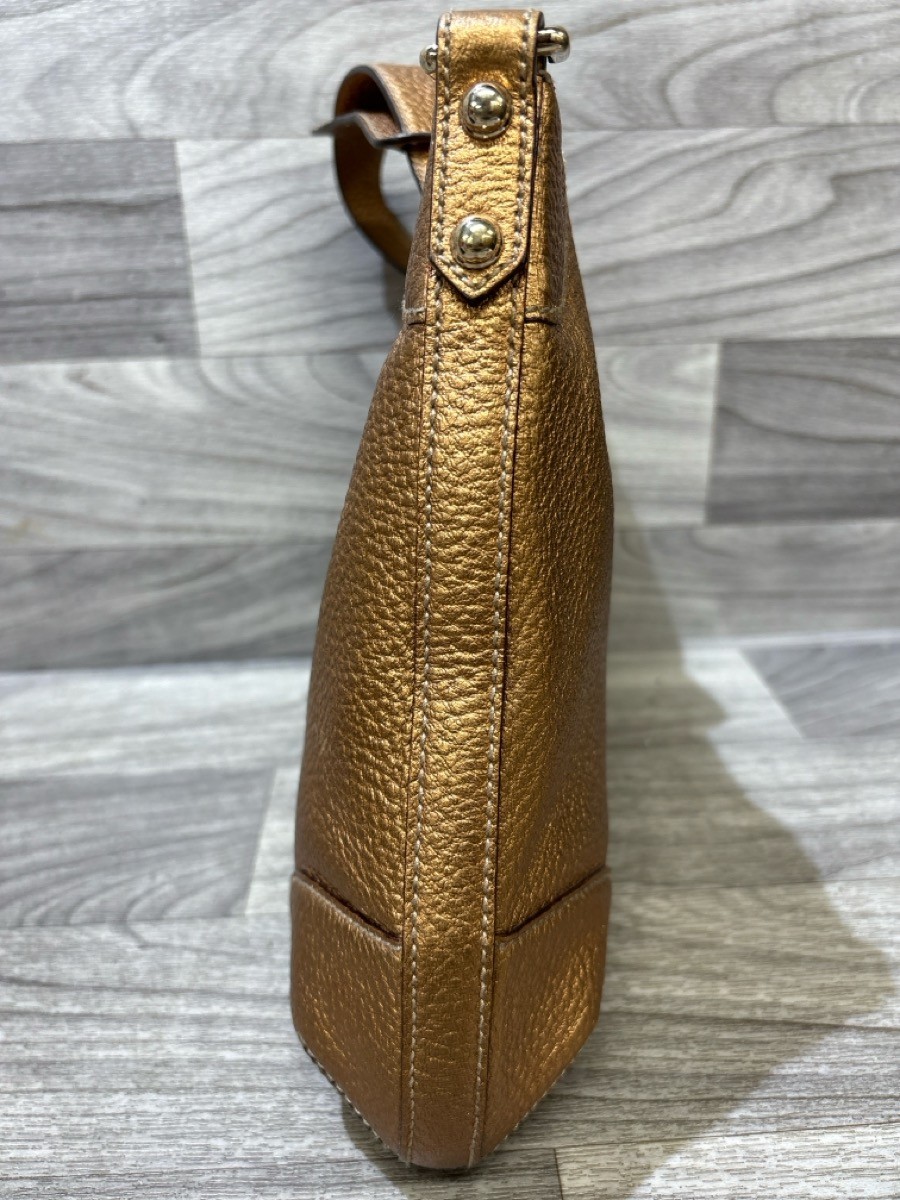 Gucci Gold Leather Horsebit Hobo Shoulder Bag (A1D000787)