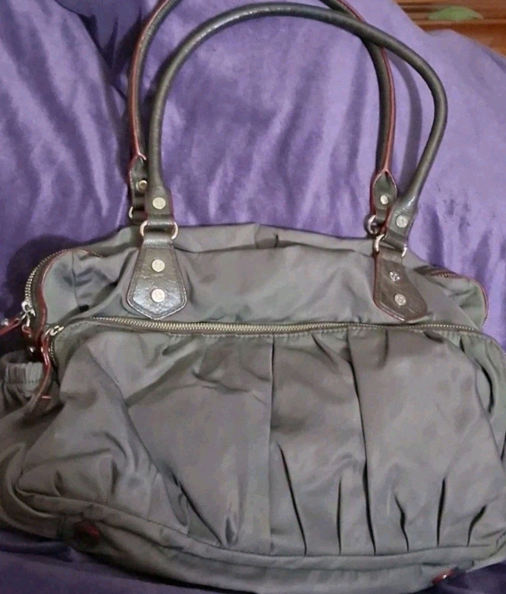 Vtg MZ Wallace Belle Bedford Nylon Lg Multi Pocket Travel Tote 2nd Chance Bag