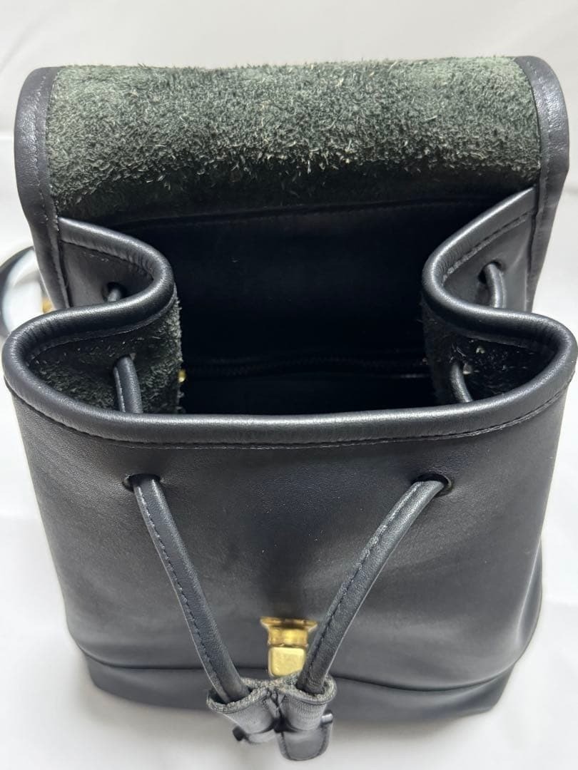 Vintage Old Coach 9960 Black Leather Bag Backpack Womens Handbag VTG Made in USA