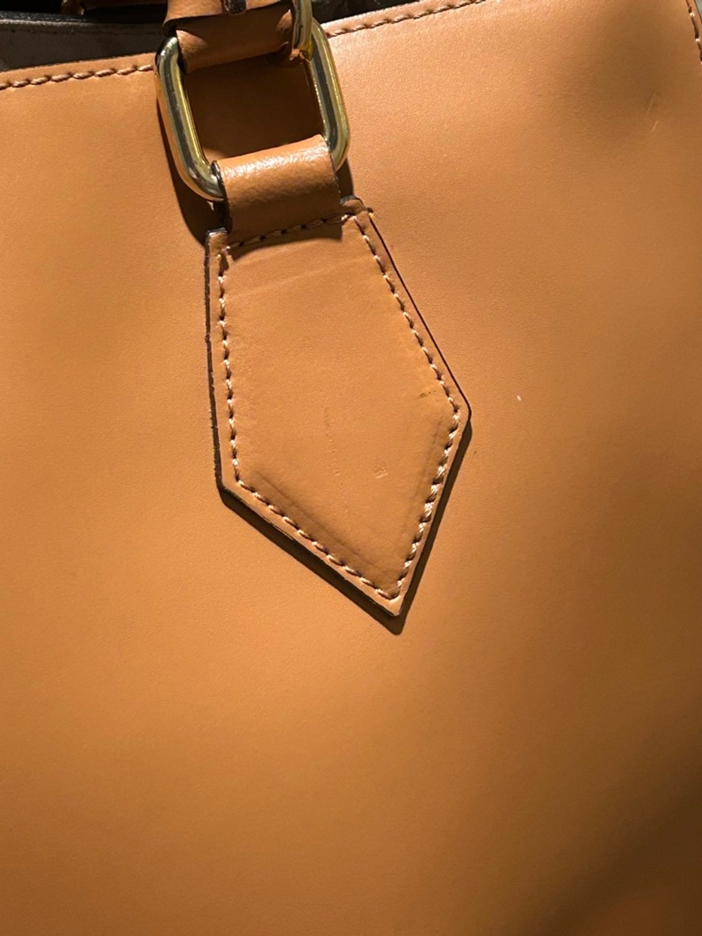 Women’s A Bellucci Tan Leather Satchel made in Italy 14 x 11 x 6