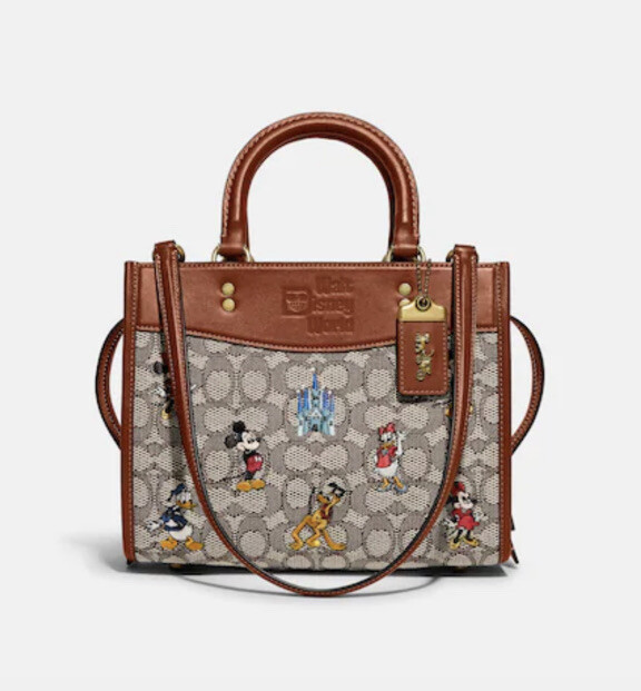❤️Coach Disney X Coach Rogue 25 In Signature Textile Jacquard With Mickey Mouse
