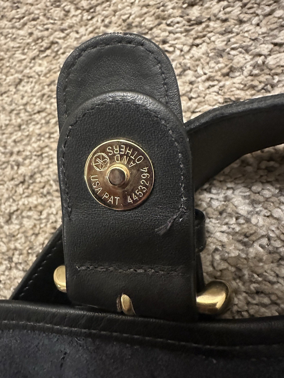 Coach Medium Black Bedford Pebbled Leather Shoulder Bag Used Good Condition