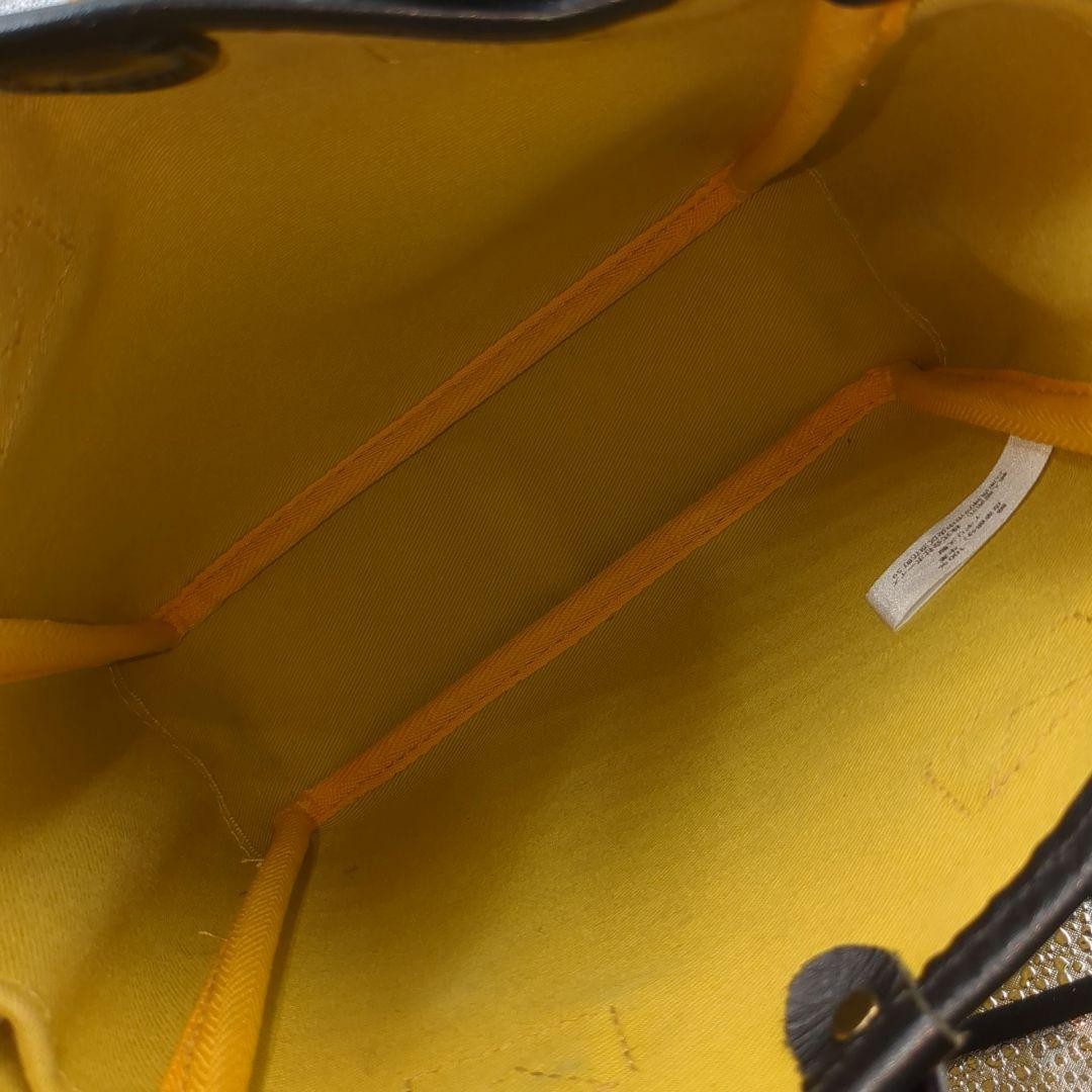 Brady Yellow Canvas Leather Handle Bag 22x20x8cm Top Handle Bag