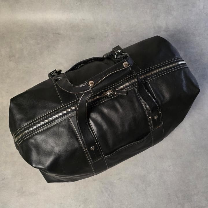 Excellent Condition COACH All Leather Boston Bag Black F05J03