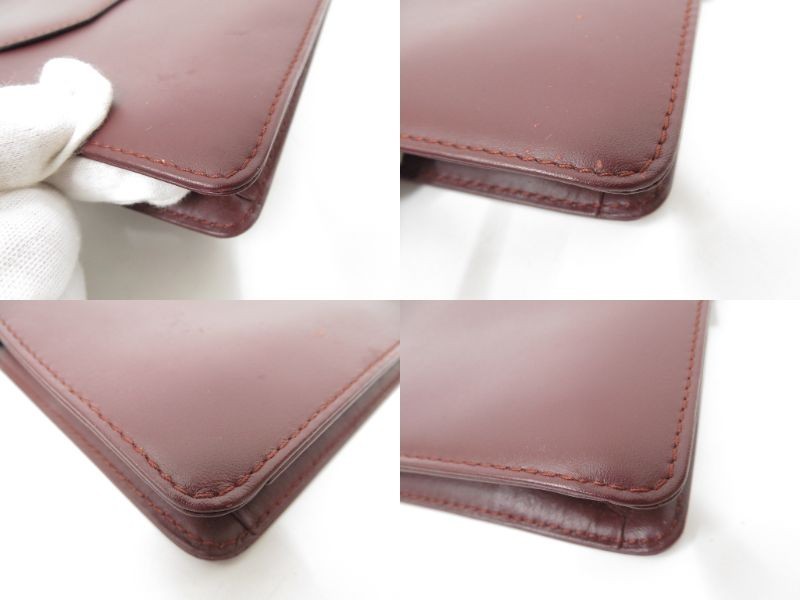Authentic Cartier Must de Cartier Leather Clutch Bag #52906