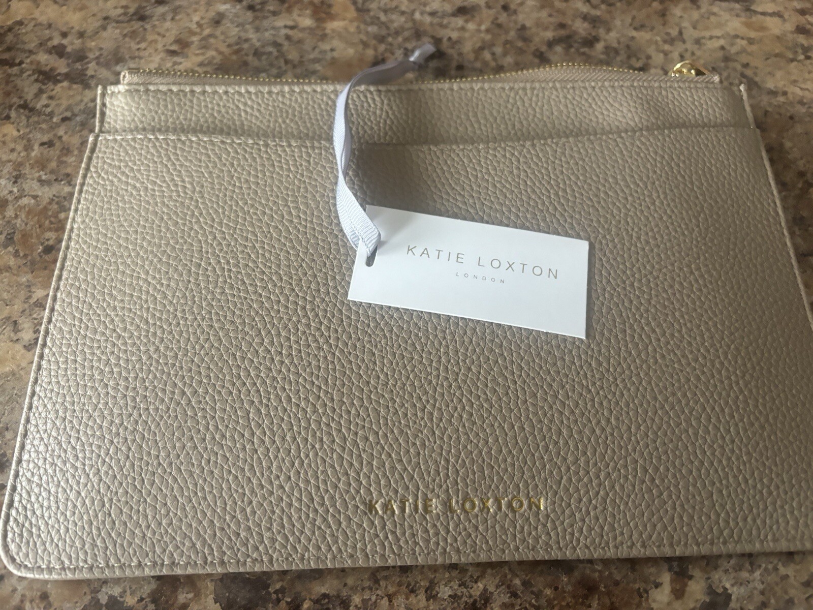 Katie Loxton London Zip Pouch Clutch Cosmetic Bag Beautiful Dreamer Lt Blue