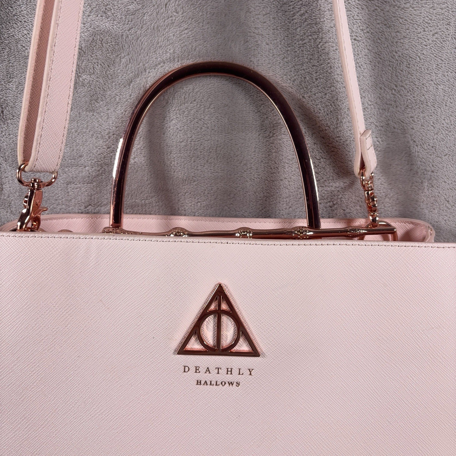 Loungefly Harry Potter Deathly Hallows Elder Wand Handbag Purse Satchel Pink