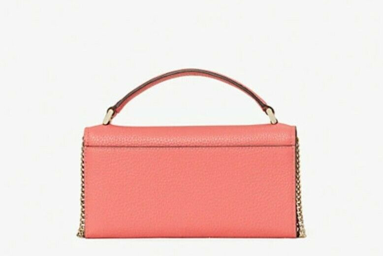 kate spade- Roulette- Leather Top Handle Crossbody- Peach Melba- NWT- $198