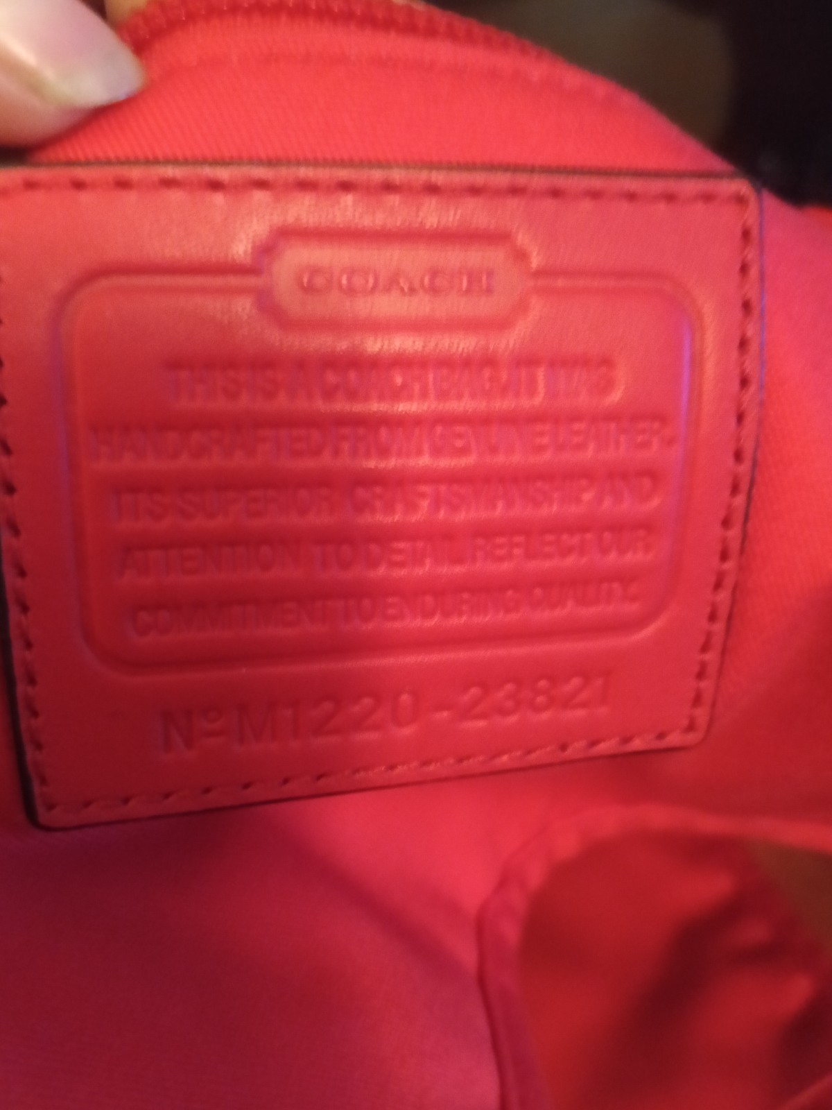 Authentic coach handbag no flaws or imperfections red all zippers work beautiful