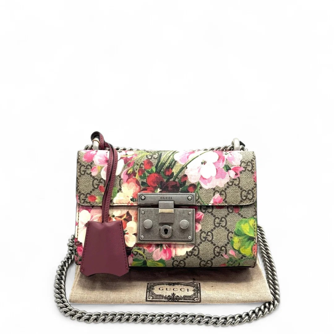 Gucci Flora Small Padlock Shoulder Bag Gg Supreme Monogram (zz071426j9r)