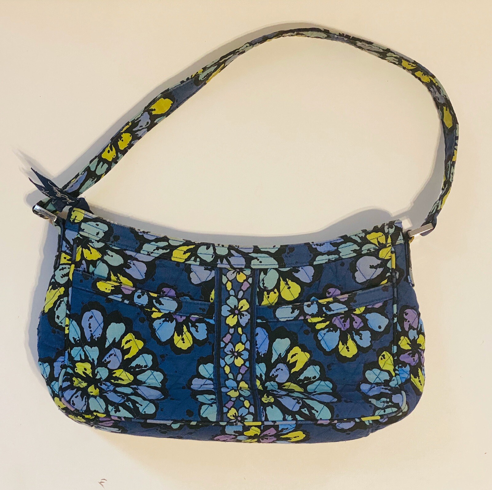 Vera Bradley Indigo Pop Purse Blue Floral Shoulder Handbag