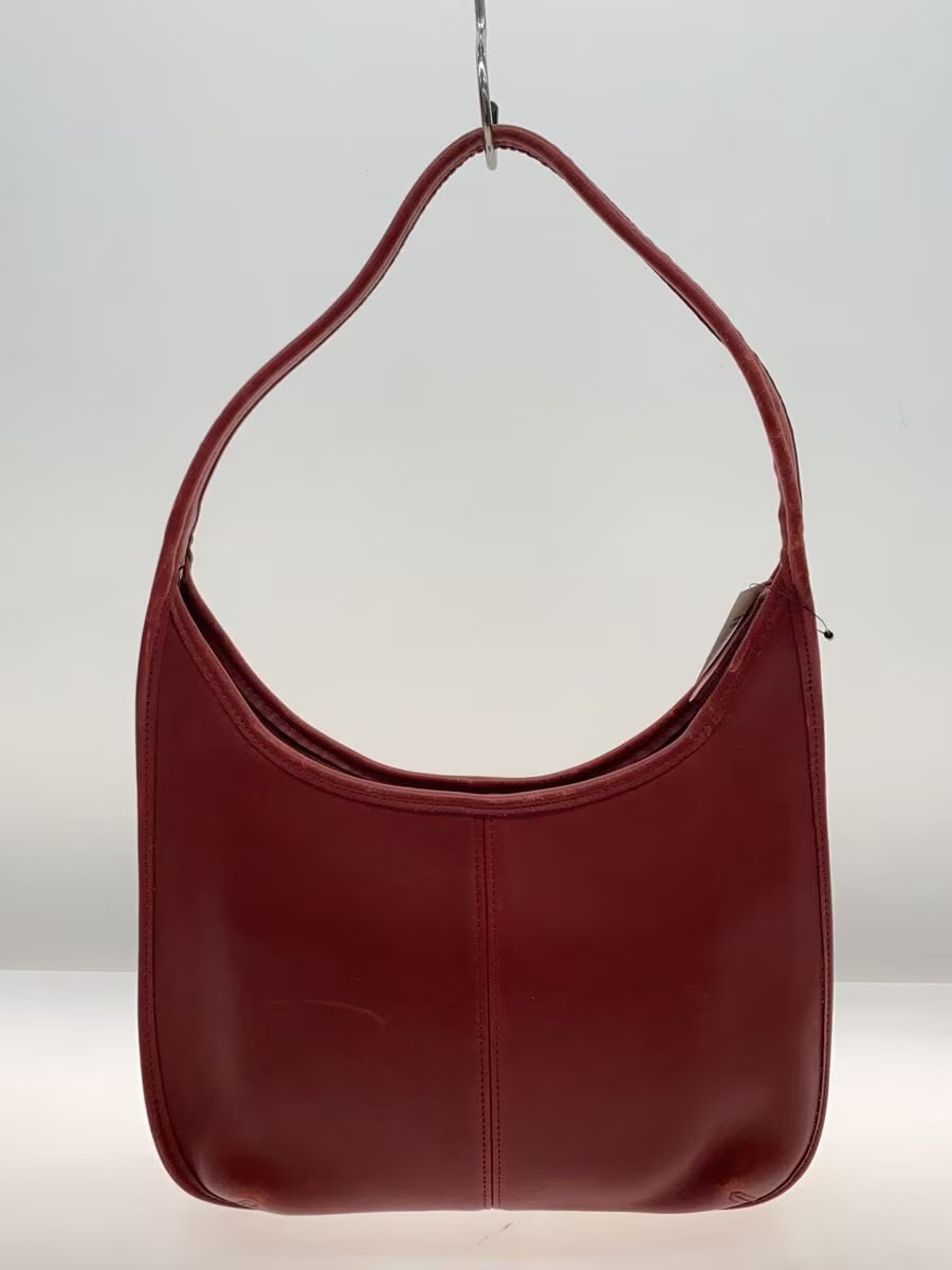 COACH ERGO Old USA-made One-Shoulder Bag, Leather, Red, Solid Color, 9025