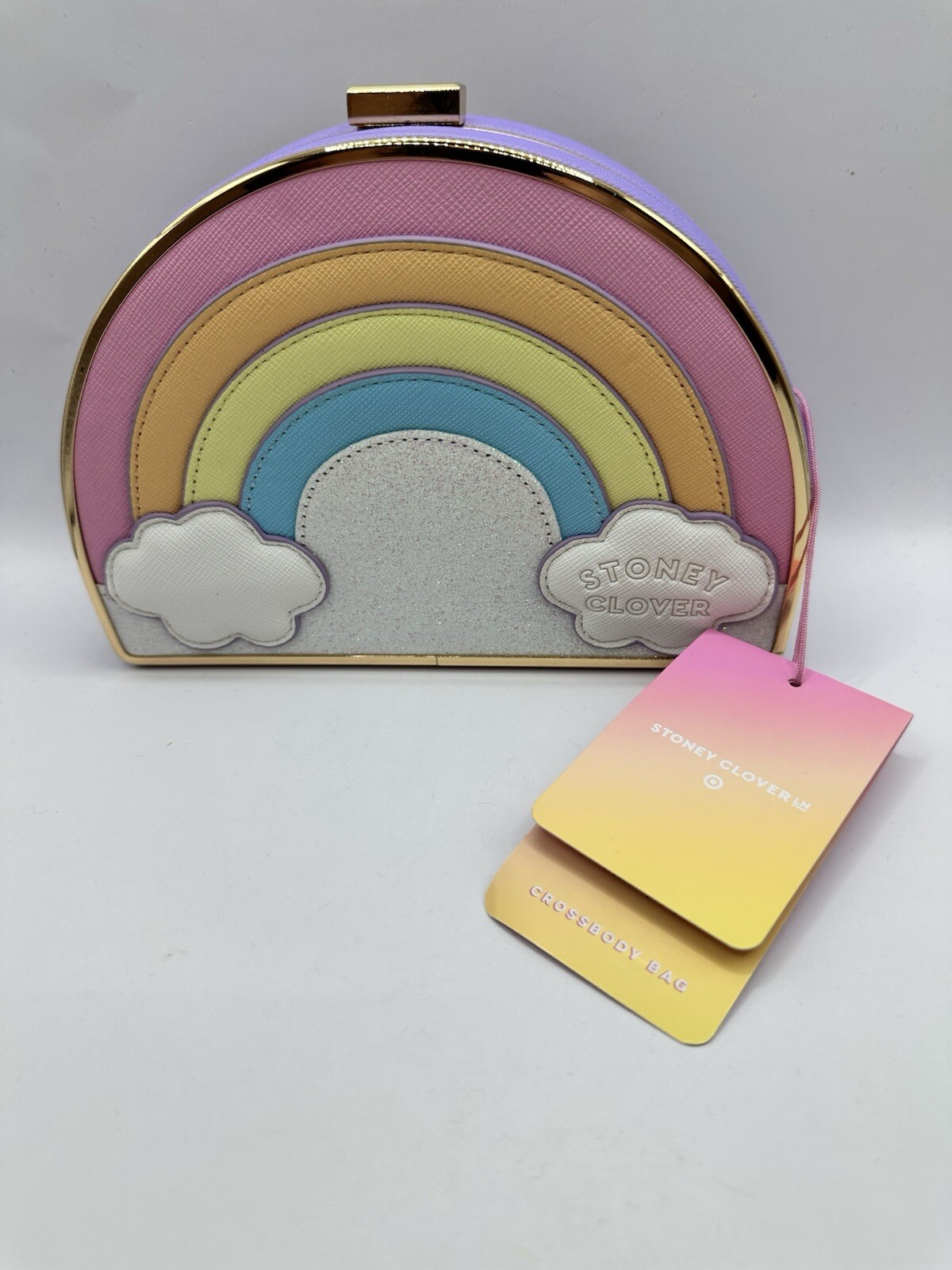 Stoney Clover Lane x Target Rainbow Crossbody Bag 5.25” x 7.5” x 1.75” Snap Shut