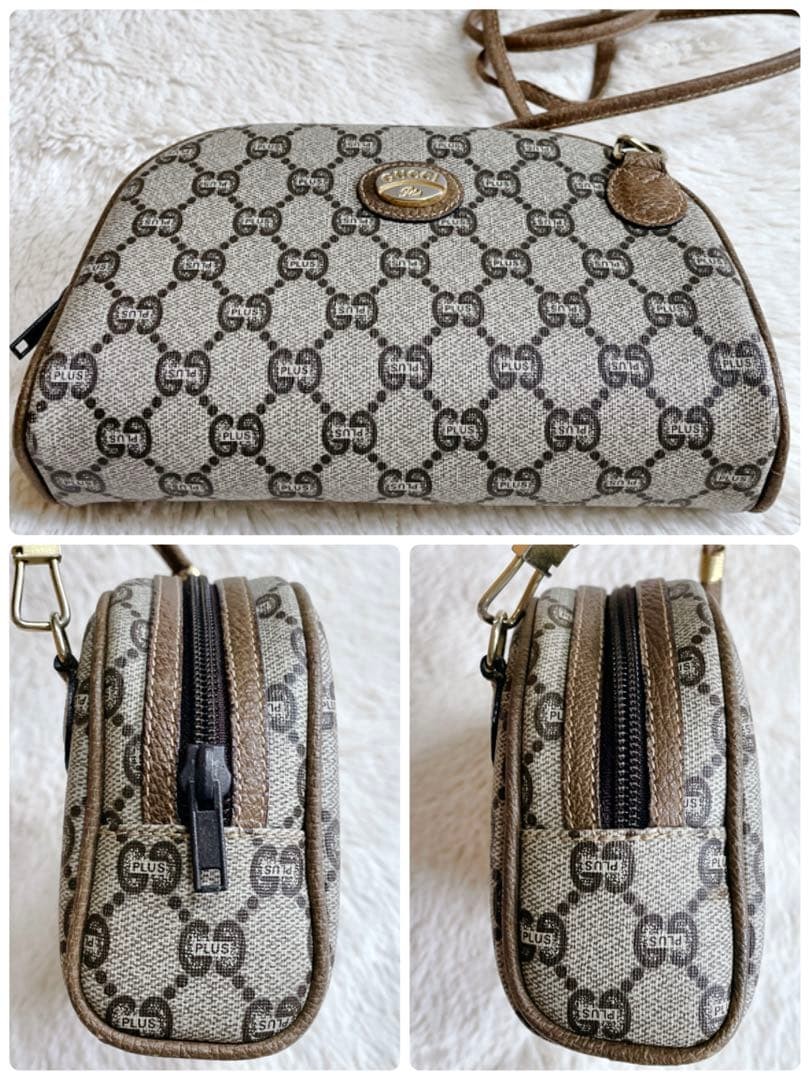 GUCCI GG PVC Pochette Crossbody Bag Women Auth 4.33 x 7.48 x 4.33inch