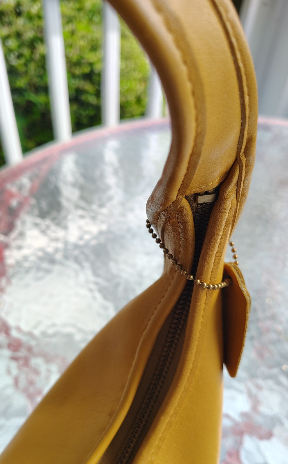 Coach MEDIUM L7D 9025 Vintage Mustard Yellow Leather Ergo Shoulder Bag
