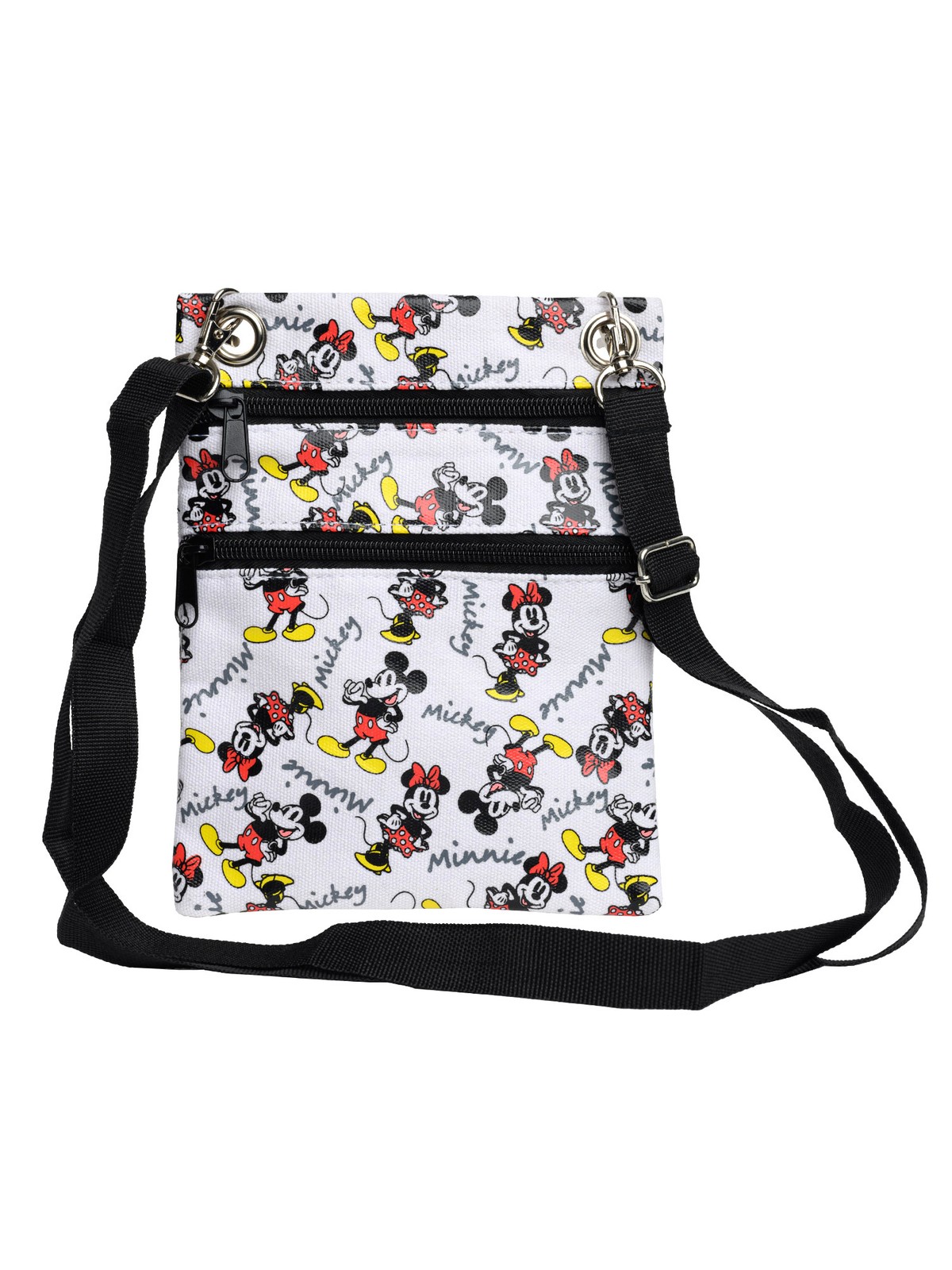 Mickey & Minnie Mouse Passport Bag Disney Women’s Crossbody Purse Travel White