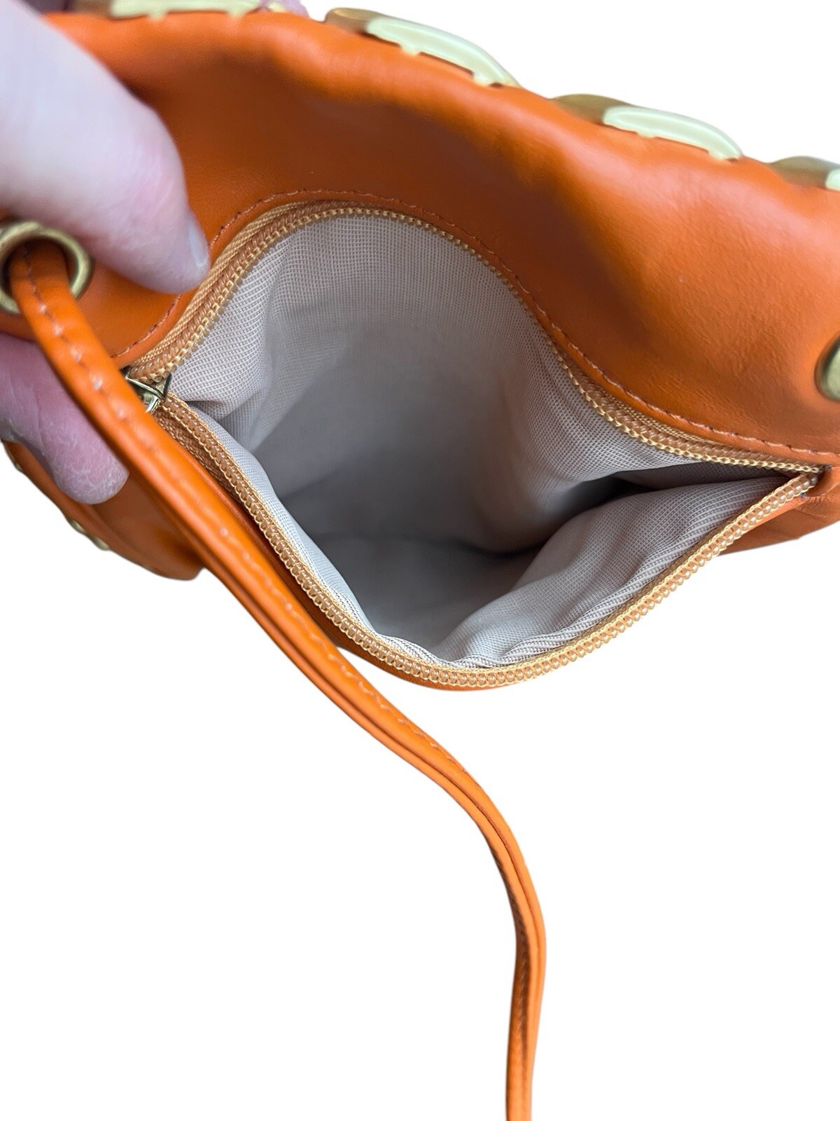 Dawli Orange Leather Small Purse, Vintage, NWT