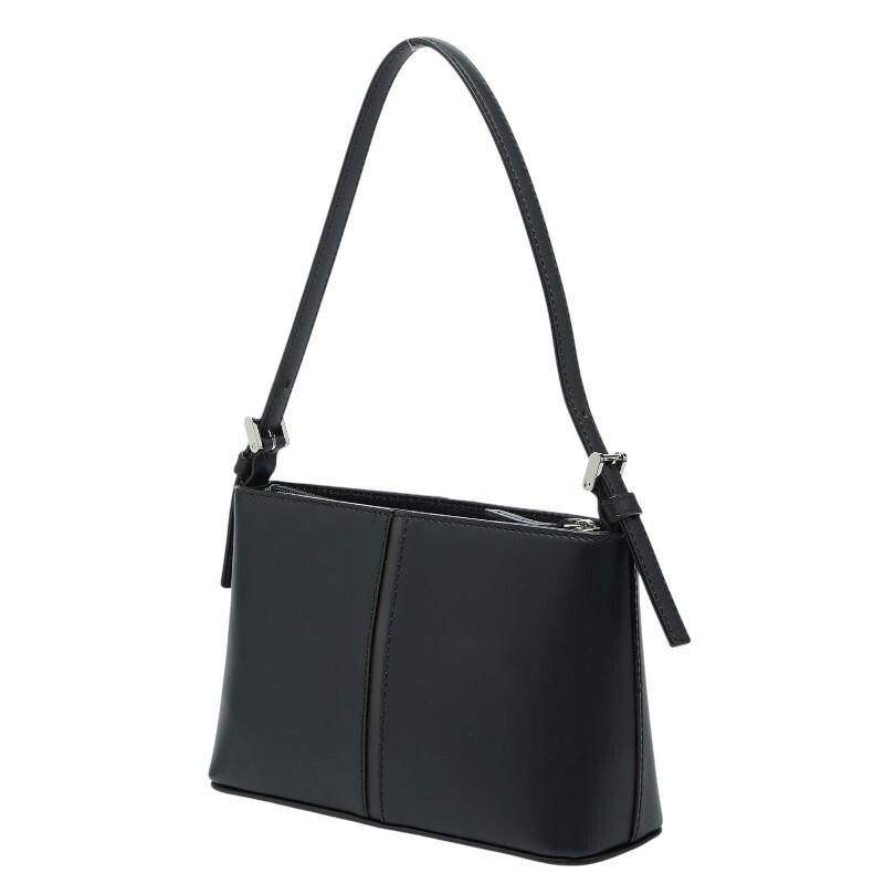 BURBERRY Nova Check Shoulder Bag Leather Black Womens Handbag Purse Zip Closure