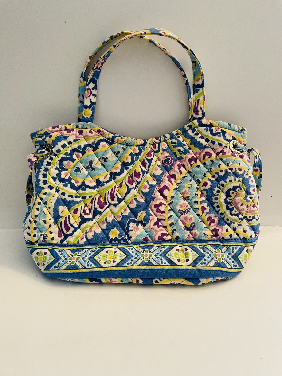 Vera Bradley Capri Blue “Sherry” Small Tote Purse Handbag – VGC