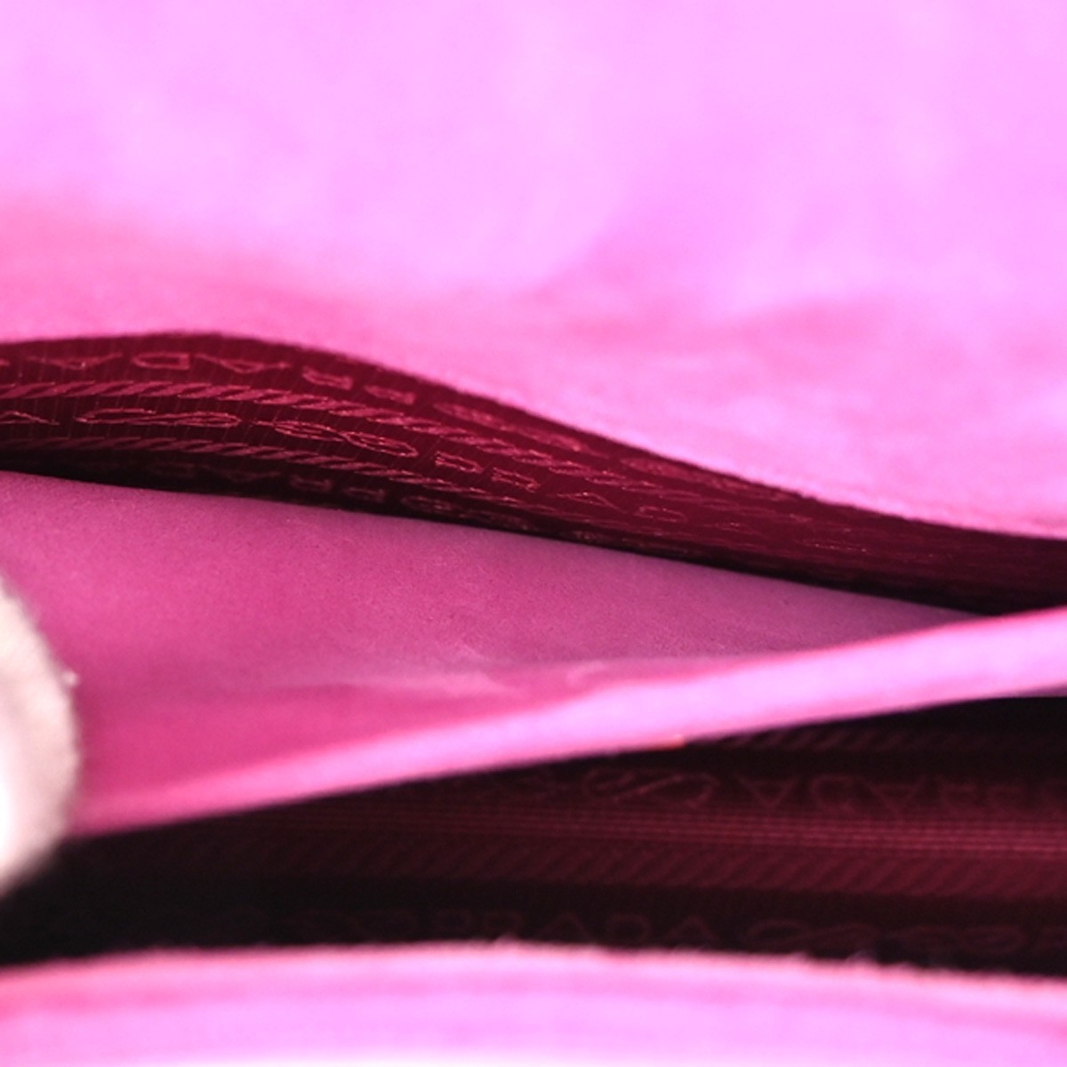 PRADA MILANO Cahier Small CrossbodyBag Printed Velvet Pink GHW Italy