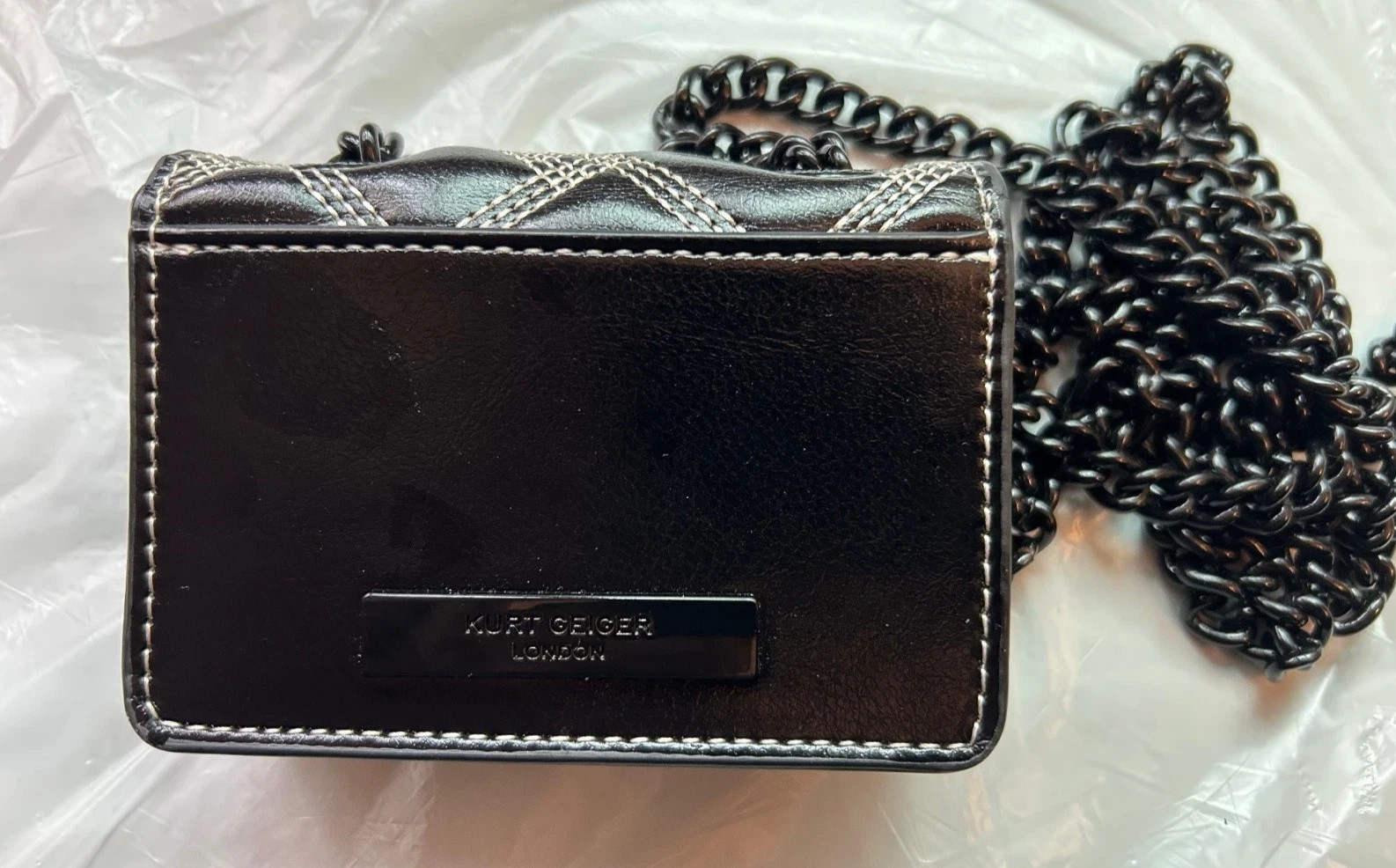 $245. Kurt Geiger London Mini Drench Kensington Crossbody Bag Black