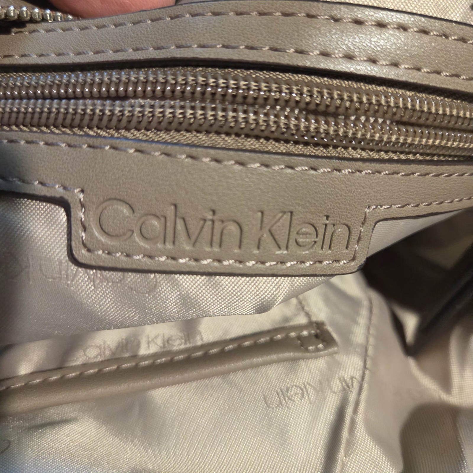 Calvin Klein Geo Rocky Road Hobo Bag, Taupe