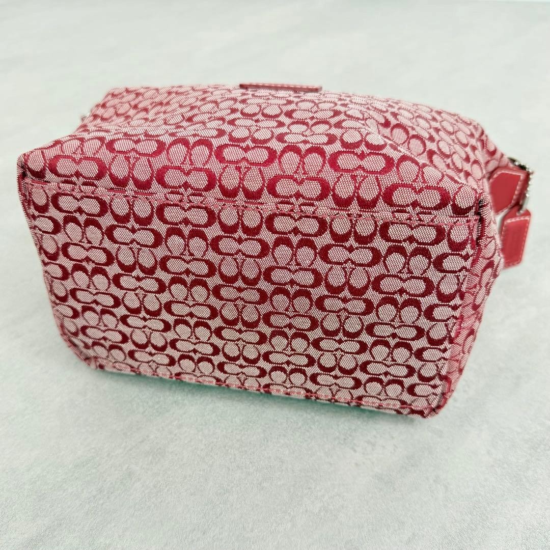COACH signature handbag pouch accessory pouch red