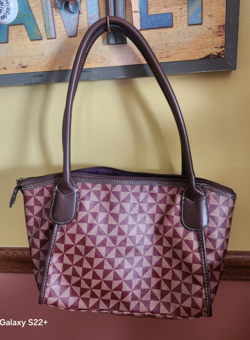 Womens Worthington Geometric Brown and Red shoulder bag