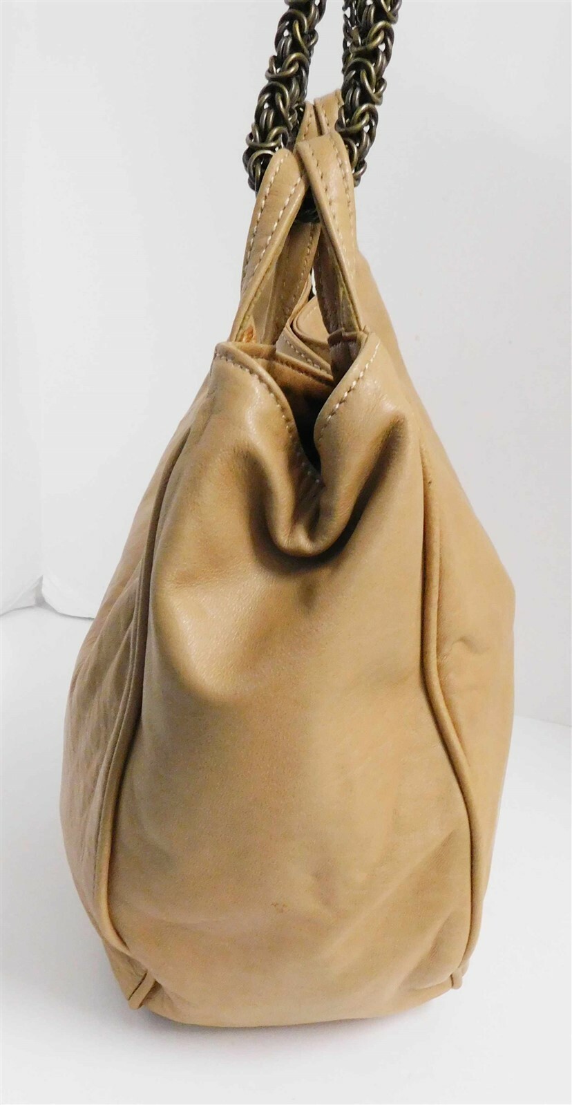 Marni Caramel Nappa Leather Lucite Gold Chain Shoulder Crossbody Bag $985rt