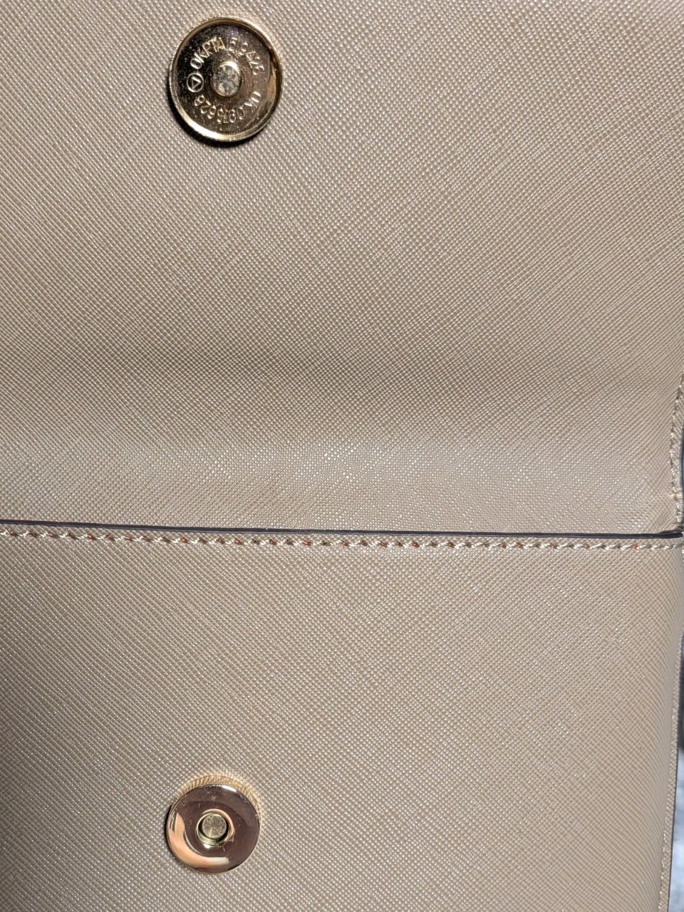 Marilyn Monroe Crossbody Bag or Clutch Taupe with Black Red Accent Stripe “MM”