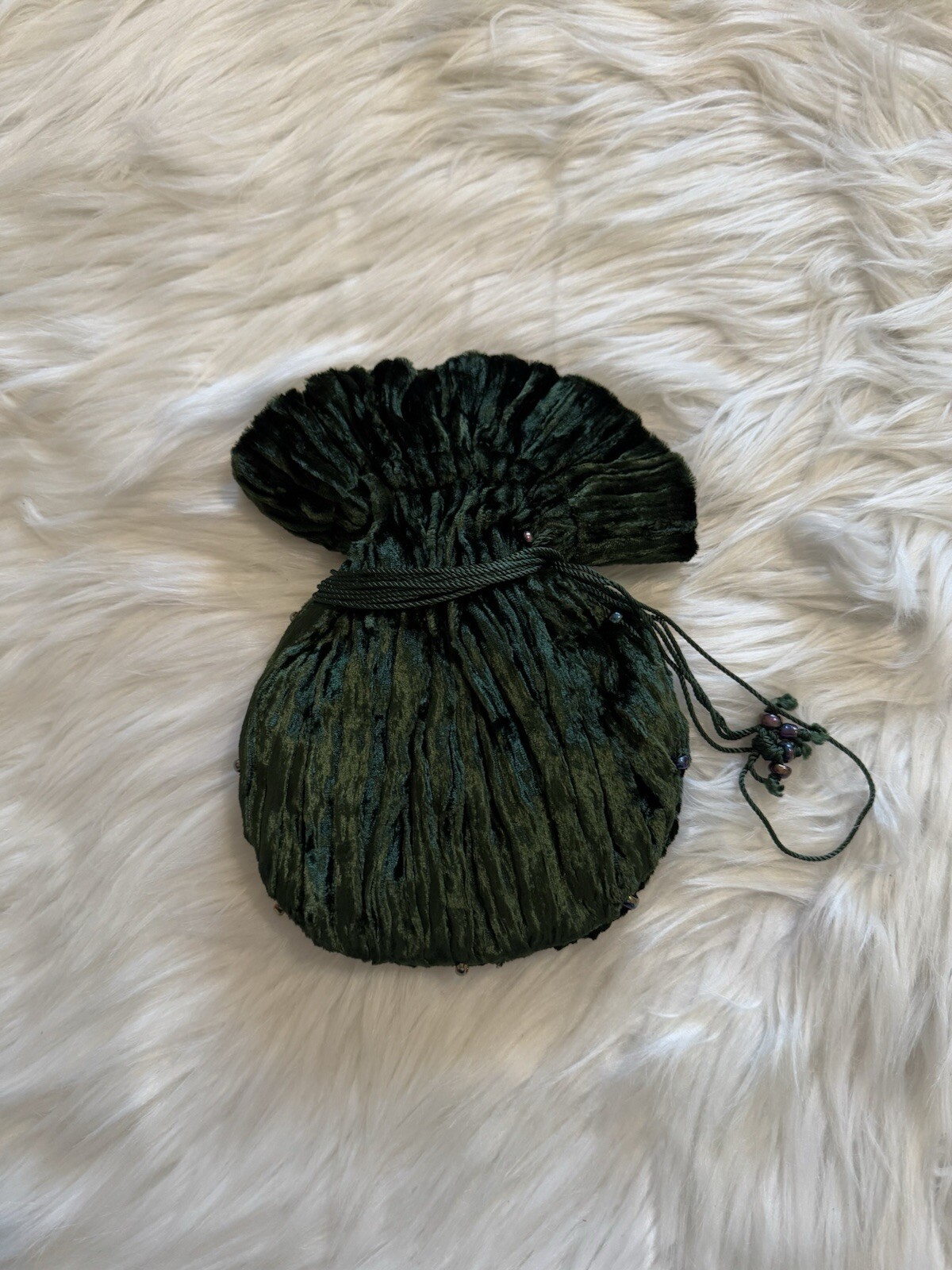 Venetia Stvdivm Silk Velvet Evening Bag Studium Green