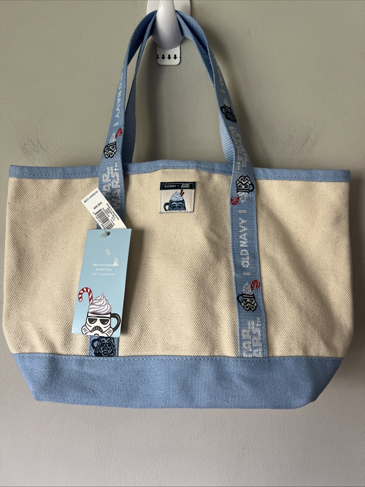 Old Navy x Disney Star Wars Lover Mini Boat Tote Canvas Bag 12”x8.5” NWT